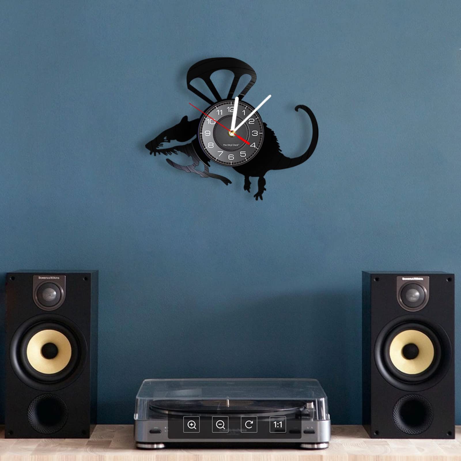 Amazon.com: ICECHEN Wall Clock - 12 Inch Banksy Rat Wall Art